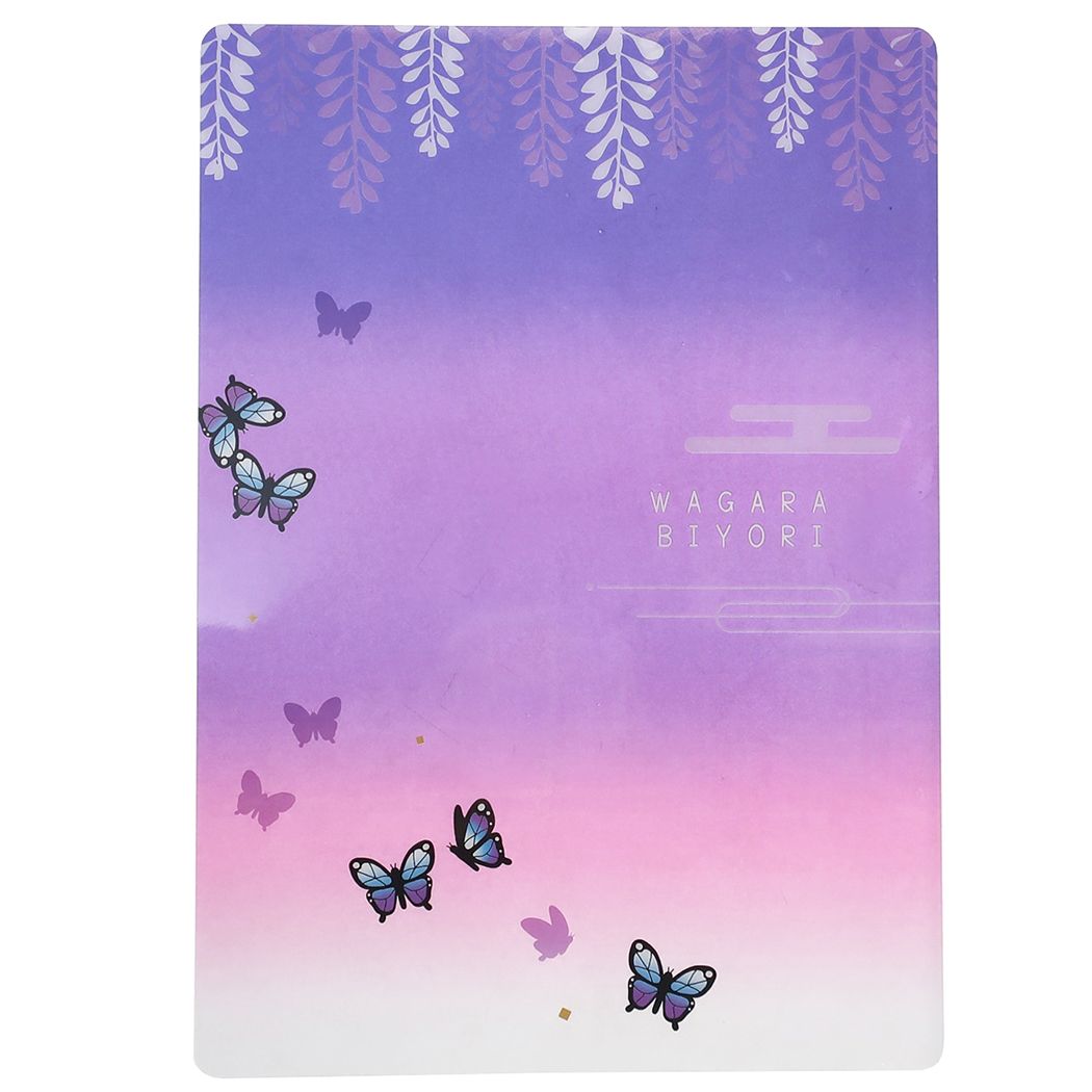 和柄びより 下敷き デスクパッド チョウ ムラサキ クーリア 新学期準備文具 和風文具 プレゼント 男の子 女の子 ギフト