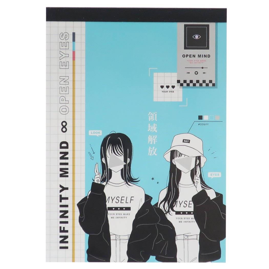 メモ帳 A6 V メモ インフィニティマインド Q-LIA 6柄各20枚 プレゼント 男の子 女の子 ギフト