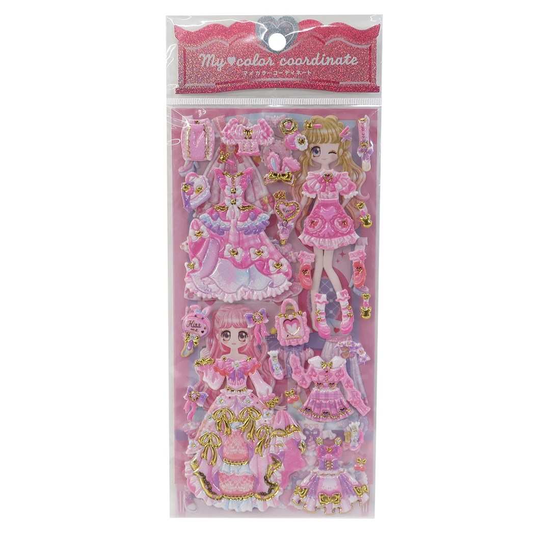 着せ替えシール マイカラーコーディネートシール マイカラー ピンク Q-LIA 女の子 プチギフト プレゼント 男の子