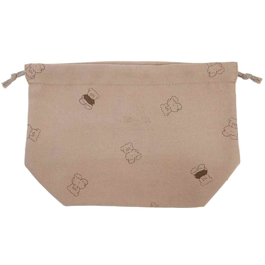 お弁当きんちゃくポーチ ランチ巾着 ミリミリ milimili クマ かわいい プレゼント 男の子 女の子 ギフト