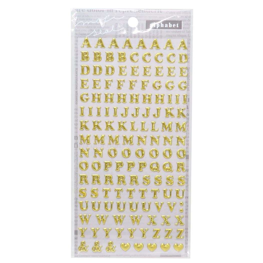 シールシート 文字シール ゴールド アルファベット クーリア プレゼント 男の子 女の子 ギフト