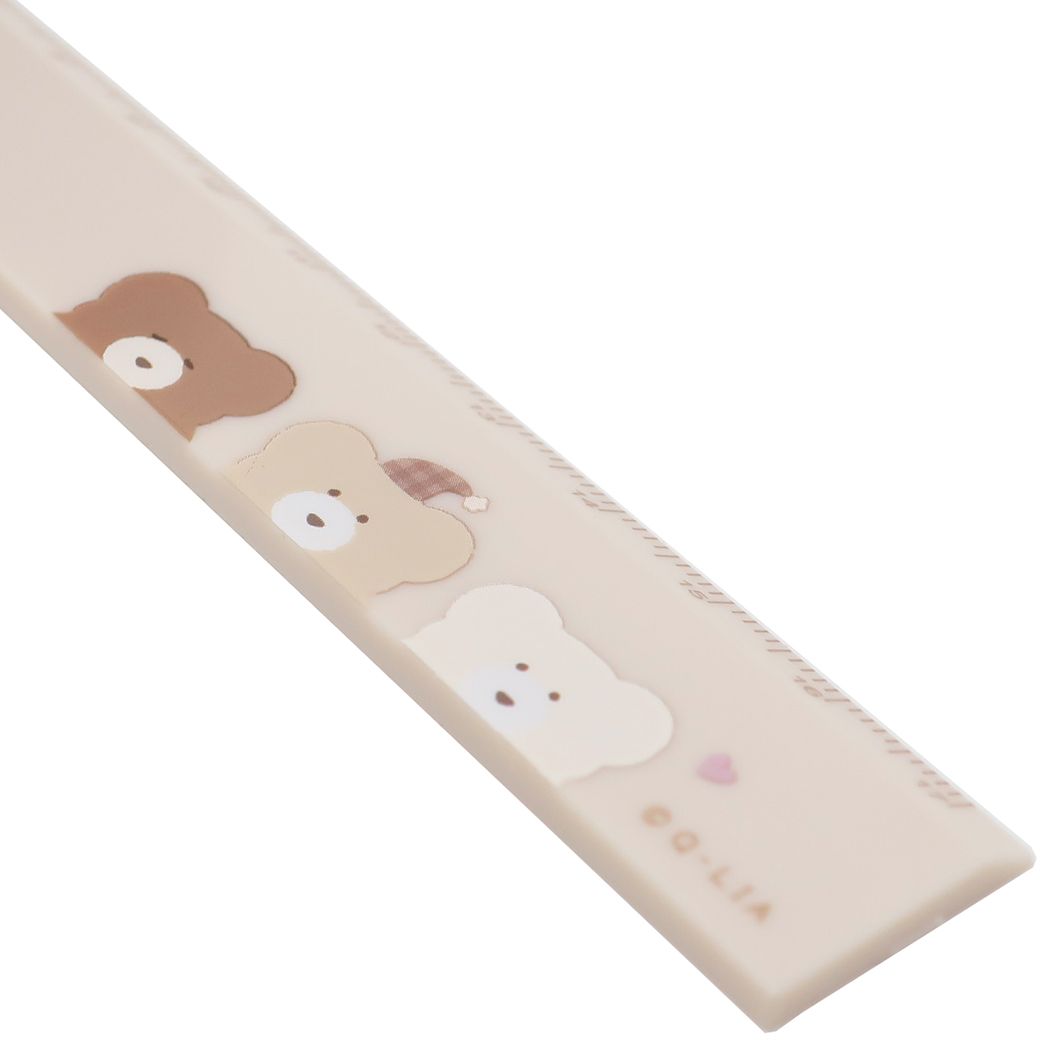 17cmスリムストレートスケール ほっこりモコモカ 定規 クーリア おやすみ プレゼント 男の子 女の子 ギフト