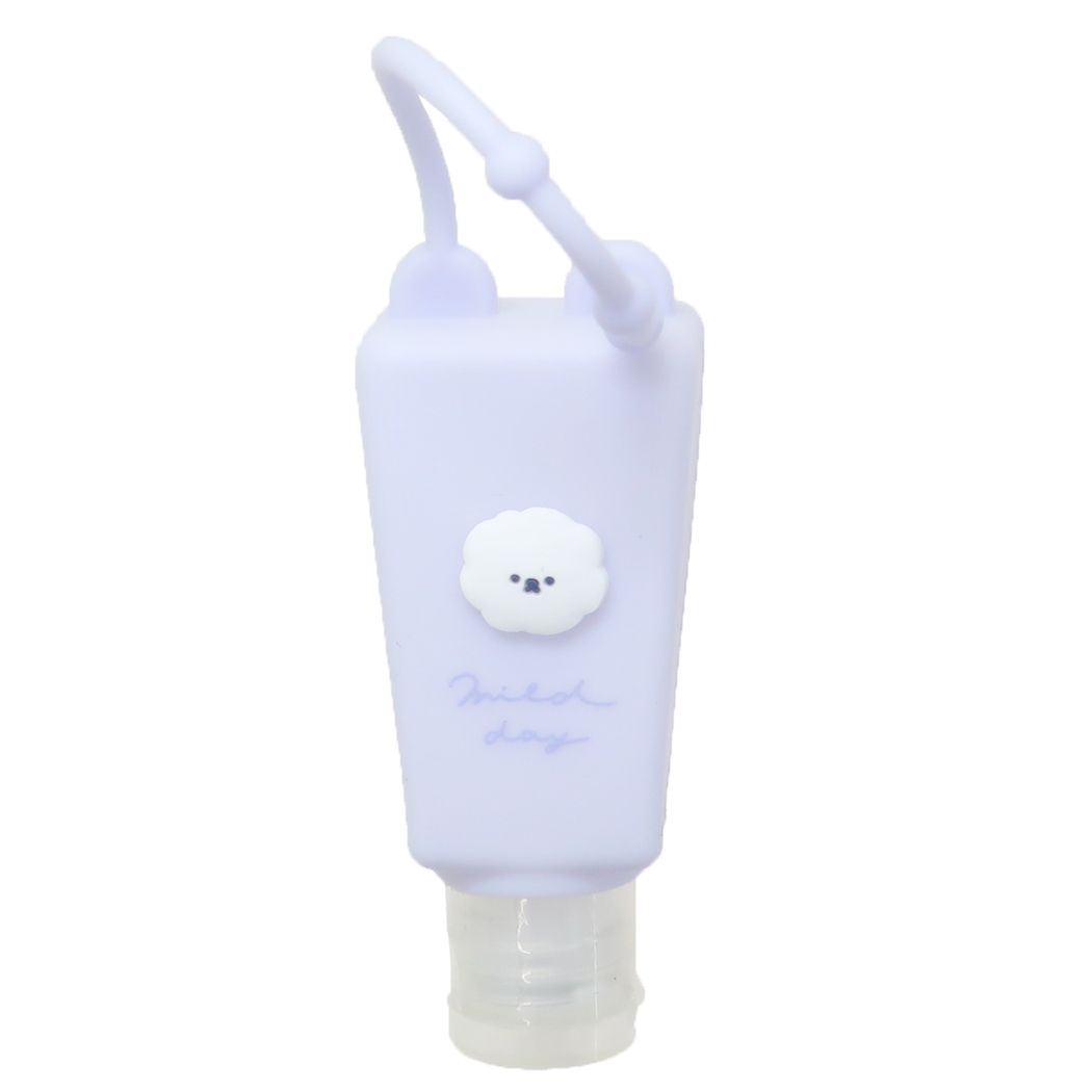 ハンド用化粧水 シリコンホルダー付き保湿ミルキーハンドジェル びしょん レモネードの香り クーリア プレゼント 男の子 女の子 ギフト