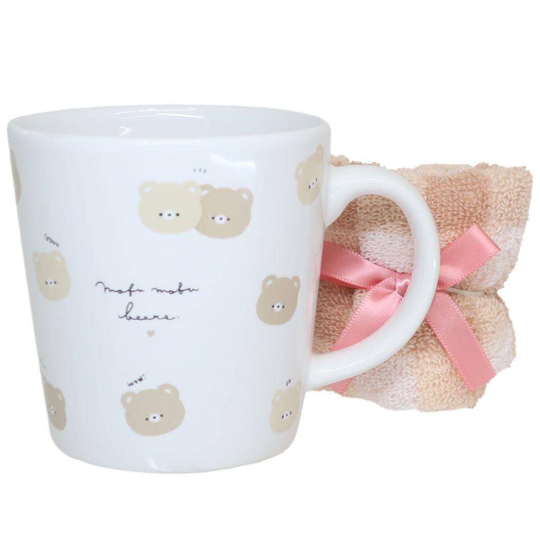食器ギフト マグカップ&タオルセット モフモフベアーズ クーリア
