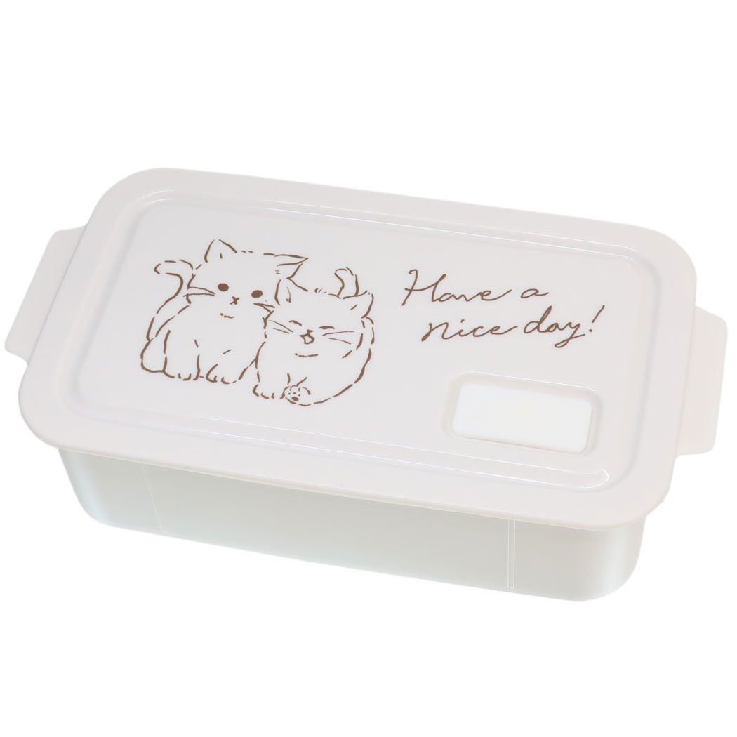 お弁当箱 ミリミリ milimili 抗菌ストックランチBOX ねこ ネコ 新入学 レンジ対応 500ml