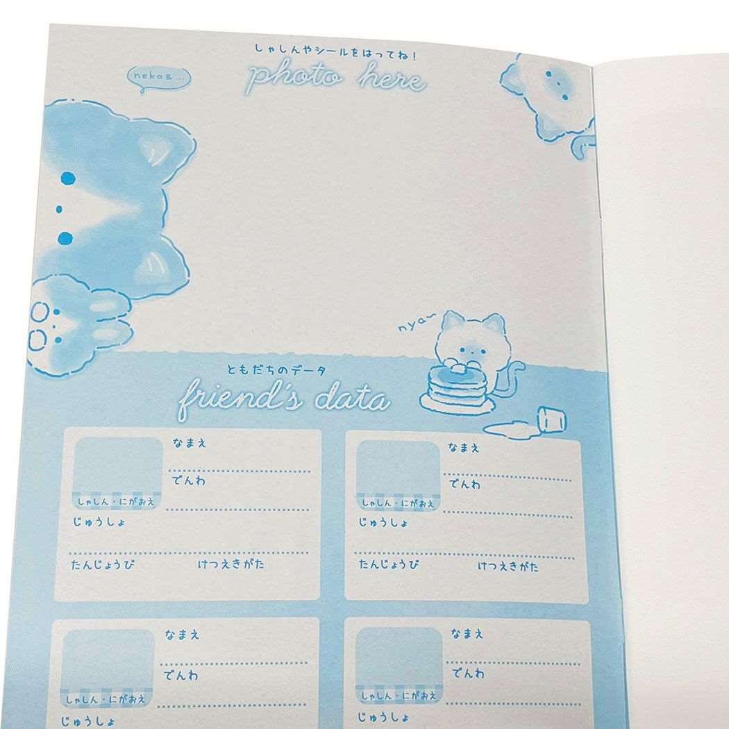 自由帳 リンクフレンズ 自由ノート ブルー ねこ 新学期準備文具