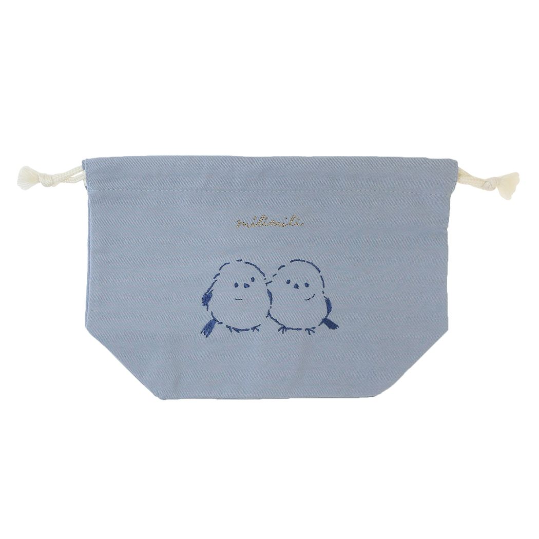 巾着袋 ミリミリ milimili ランチ巾着 シマエナガ お弁当きんちゃく ランチ雑貨