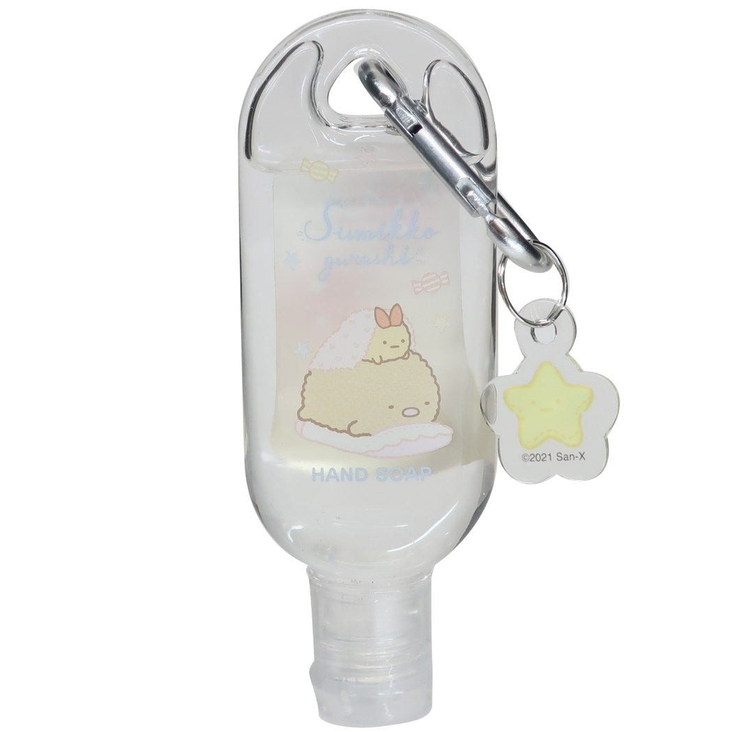 カラビナ付き ハンドソープ すみっコぐらし 携帯用せっけん サンエックス 通販 とんかつ&えびふらいのしっぽ ラベンダーの香り プレゼント