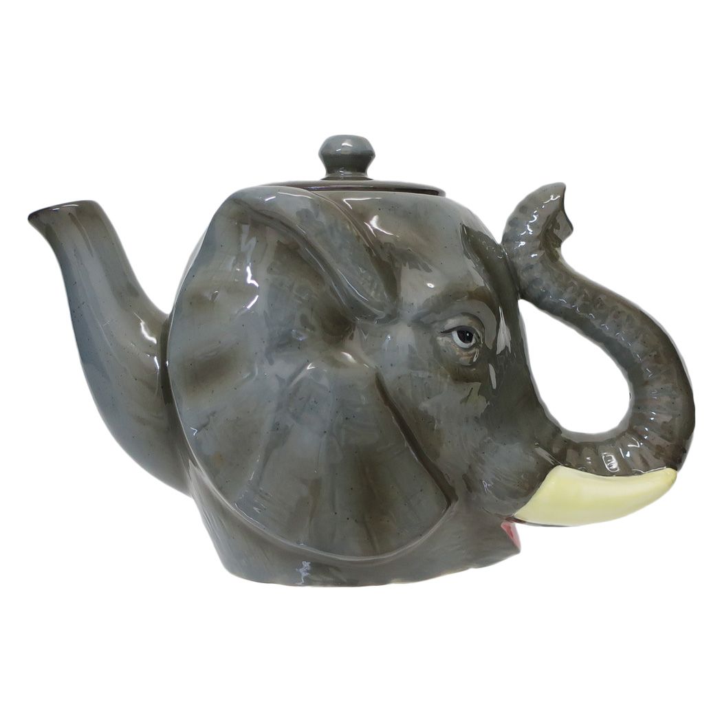 陶磁器製急須 リアルアニマルシリーズ アフリカゾウのティーポット