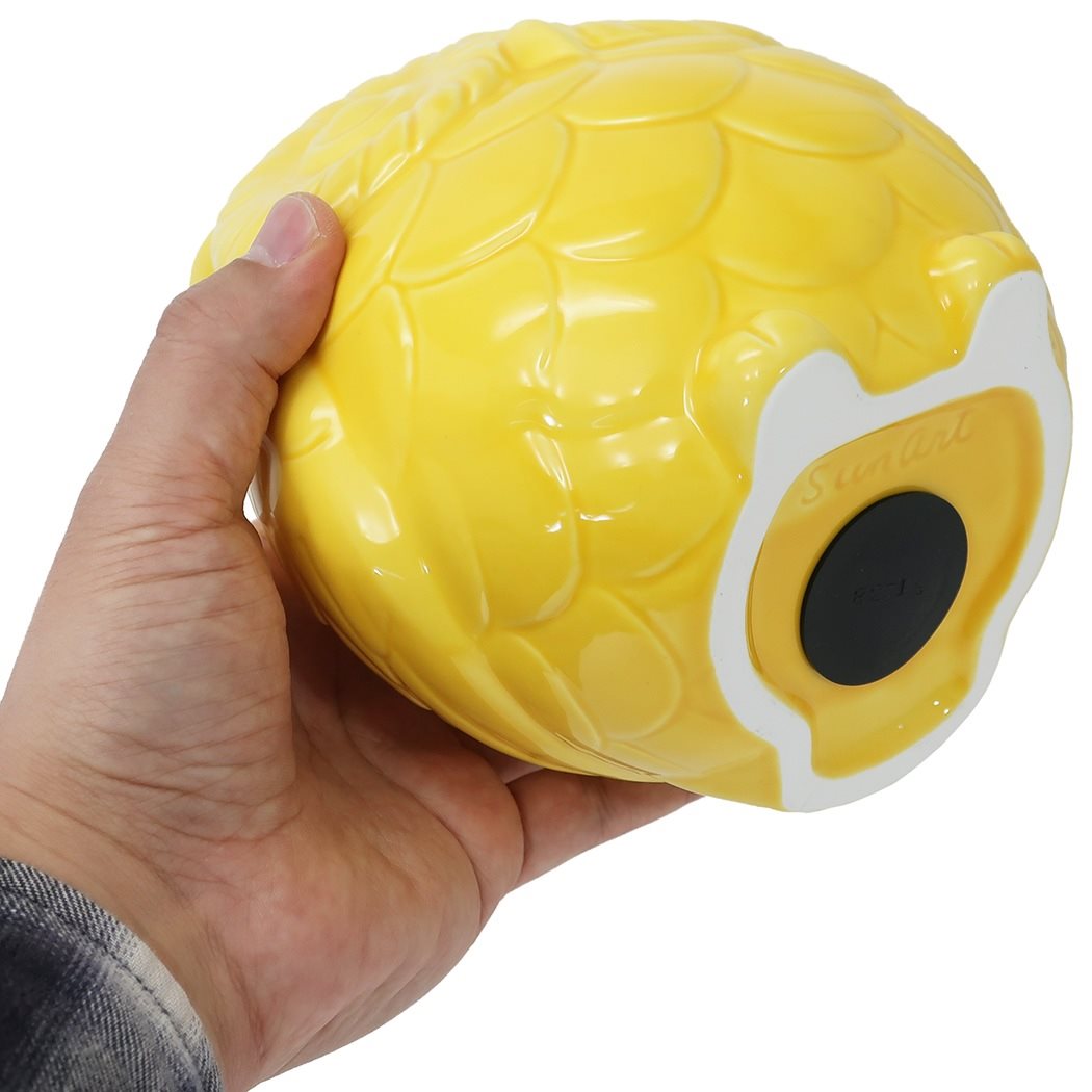 貯金箱 グッズ 開運フクロウ セラミックバンク 黄色 プレゼント 男の子 女の子 ギフト