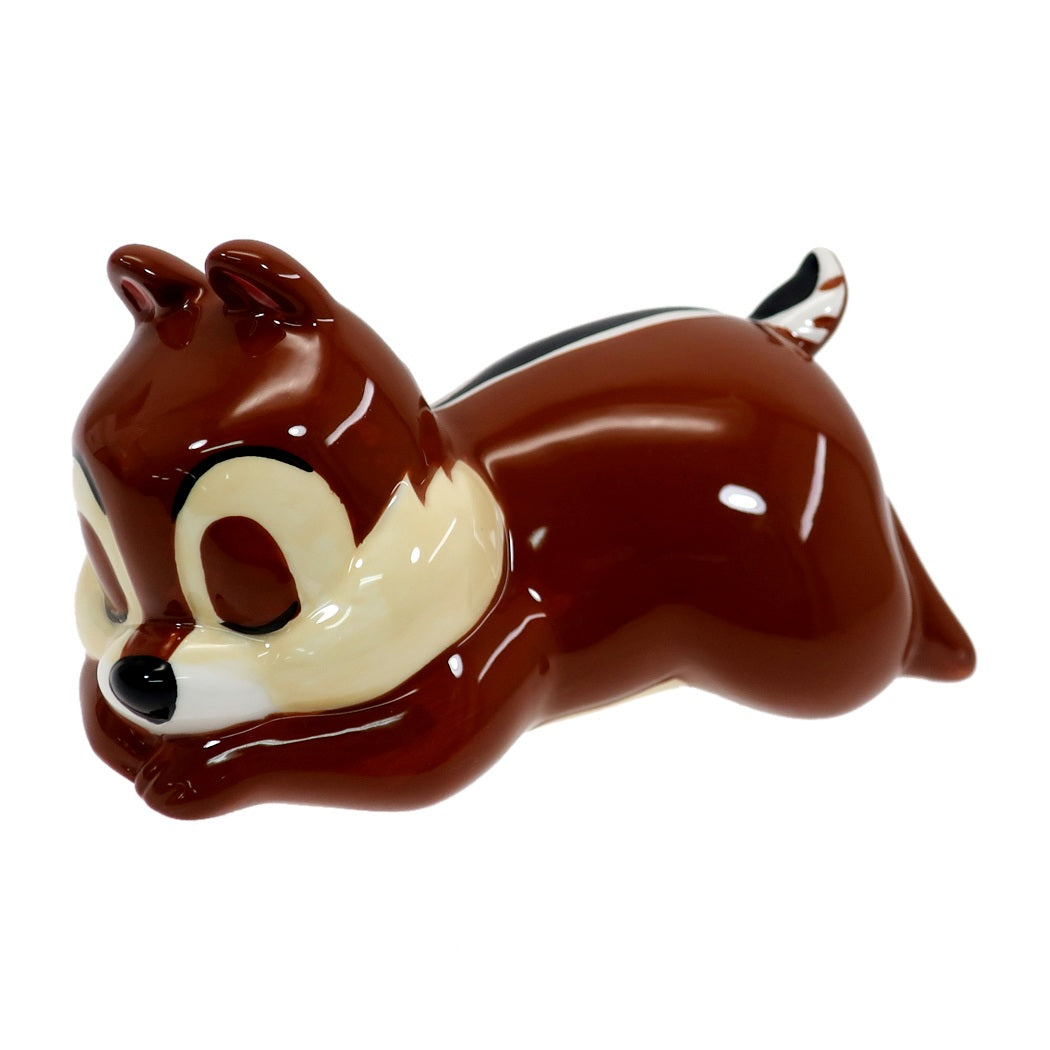 磁器製 貯金箱 チップ&デール セラミック バンク ディズニー チップ おやすみシリーズ マネーバンク プレゼント 男の子 女の子 ギ