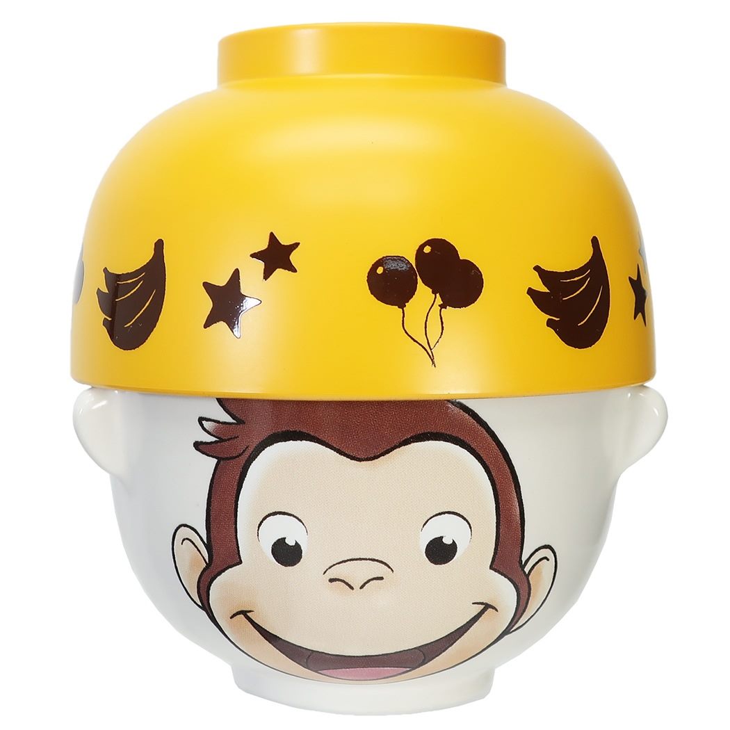 おさるのジョージ ミニ 茶碗 & 汁椀 セット ご飯セット サンアート プレゼント 男の子 女の子 ギフト