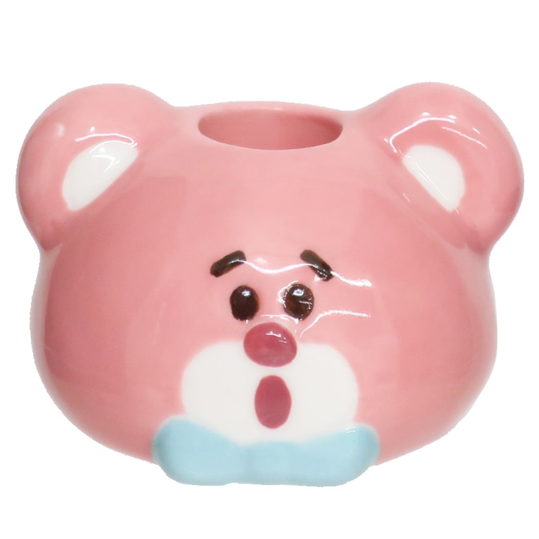 洗面用具 スイマー SWIMMER ダイカット 歯ブラシスタンド くま ピンク プレゼント 男の子 女の子 ギフト