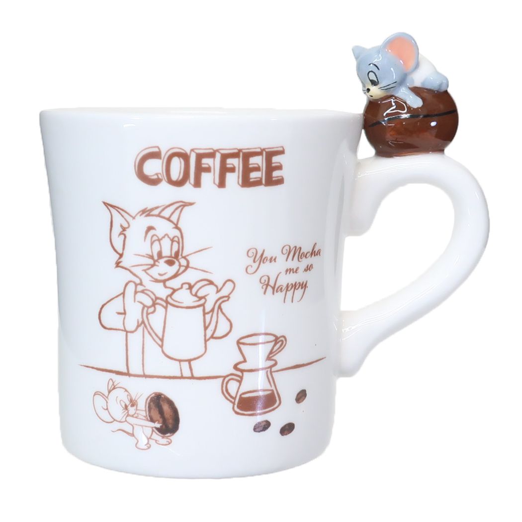トムとジェリー ワーナーブラザース キャラクター マグカップ フィギュア付きマグ Time for Coffee