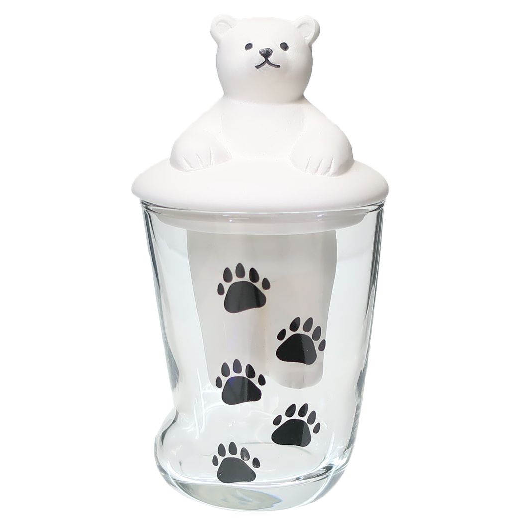 卓上加湿器 動物加湿器 ナチュラル素焼き ソックスグラス しろくま アニマル