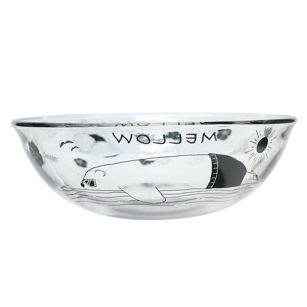 深皿 ガラスそうめん鉢 PARTY BEAR サンアート