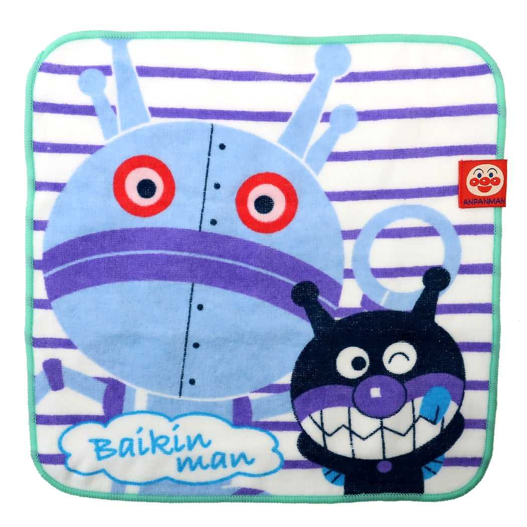 アンパンマン ミニタオル ハンカチタオル ギフトBOX バイキンマン チーム バンダイ 25×25cm プレゼント 男の子 女の子