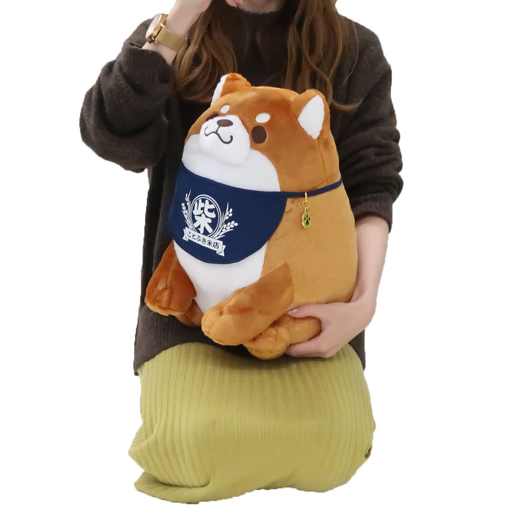 忠犬もちしば キャラクター ぬいぐるみ ビッグプラッシュドールL チャーム おかか