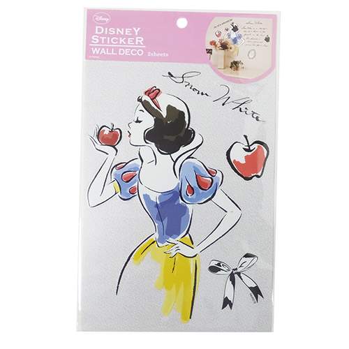 白雪姫 グッズ A5ミニウォールステッカー ディズニー Disney プリンセス キャラクター ミニホームデコシール S&Cコーポレーション 壁デコシ