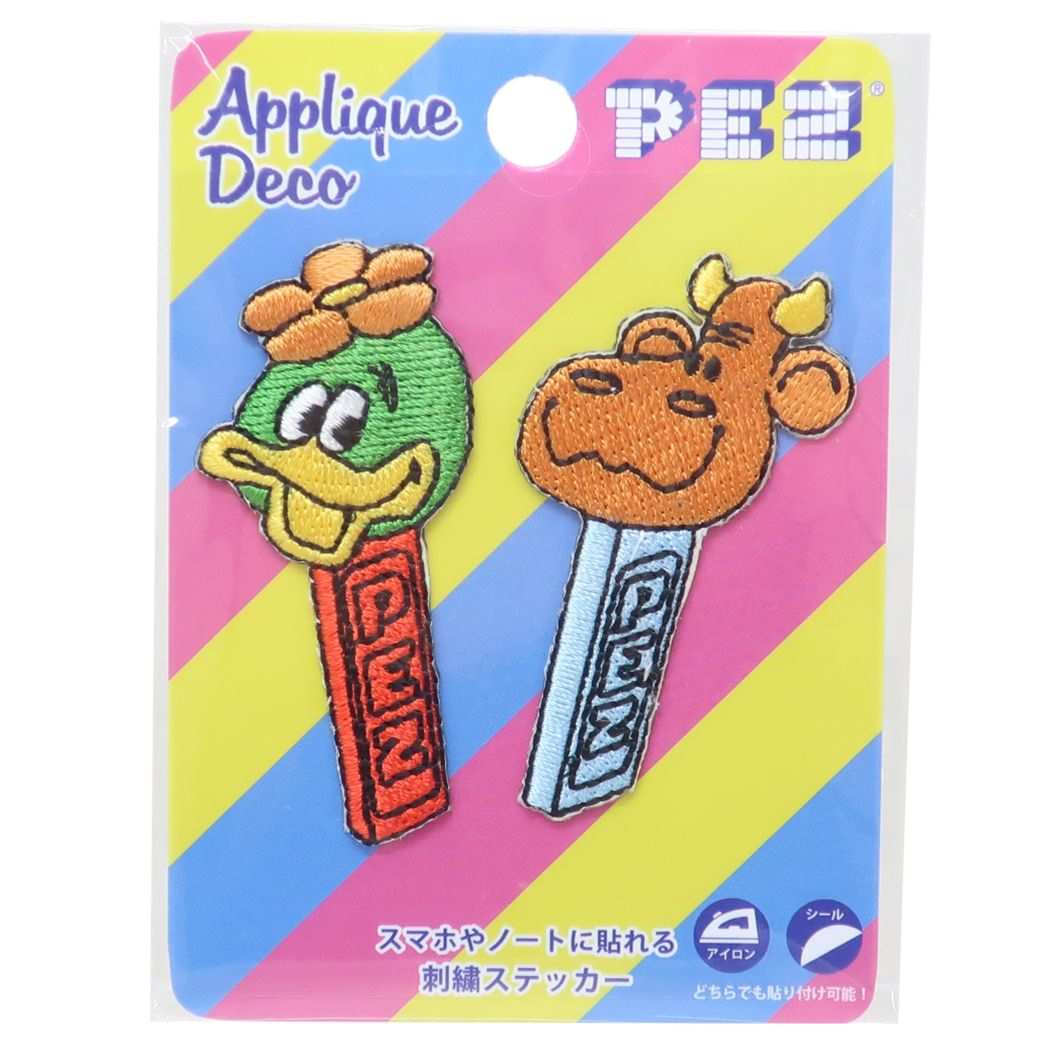 ワッペン PEZ 刺繍ステッカー ディスペンサー お菓子パッケージ S&C