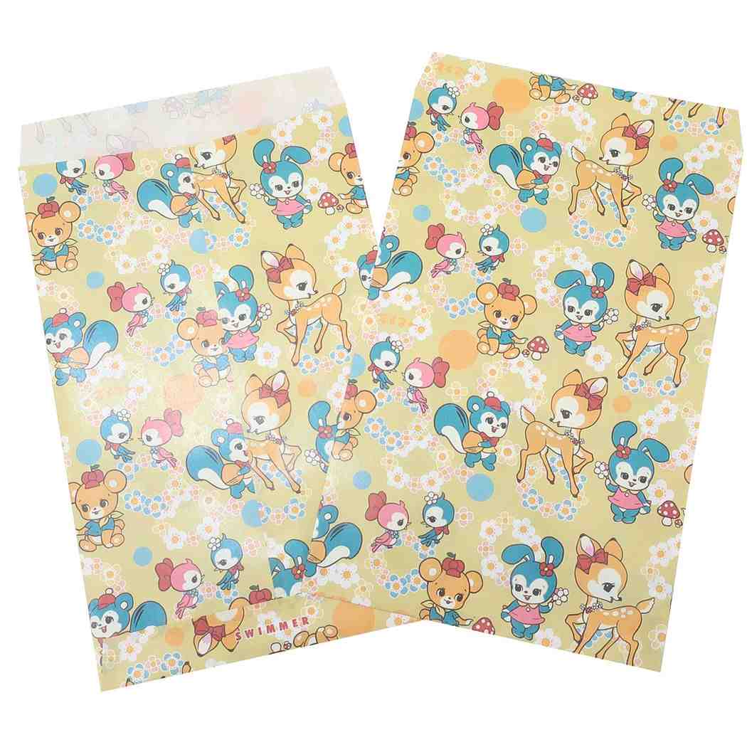 ラッピング用品 スイマー ギフトバッグ 8枚入り SWIMMER レトロアニマル ギフト袋 小分け