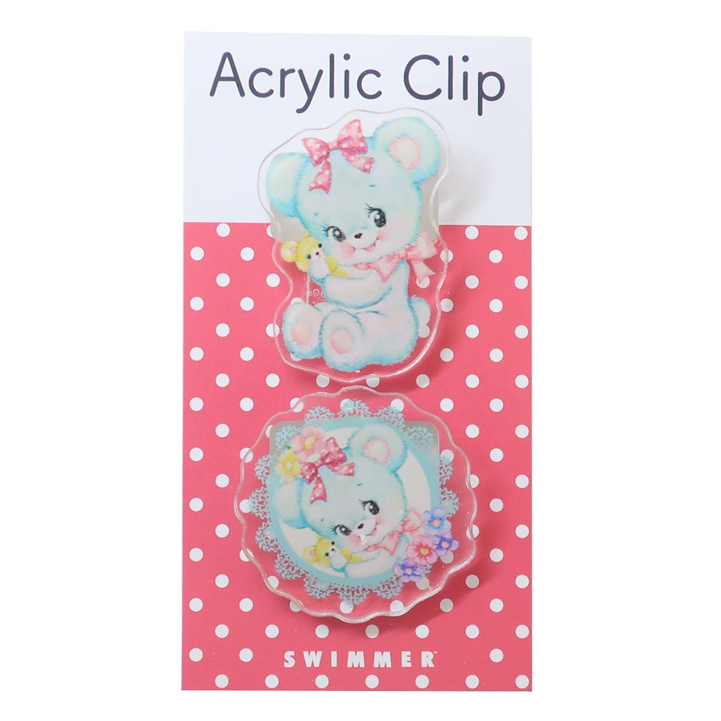 クリップ スイマー アクリルクリップ 2個入り ベイビーラブ SWIMMER S&C