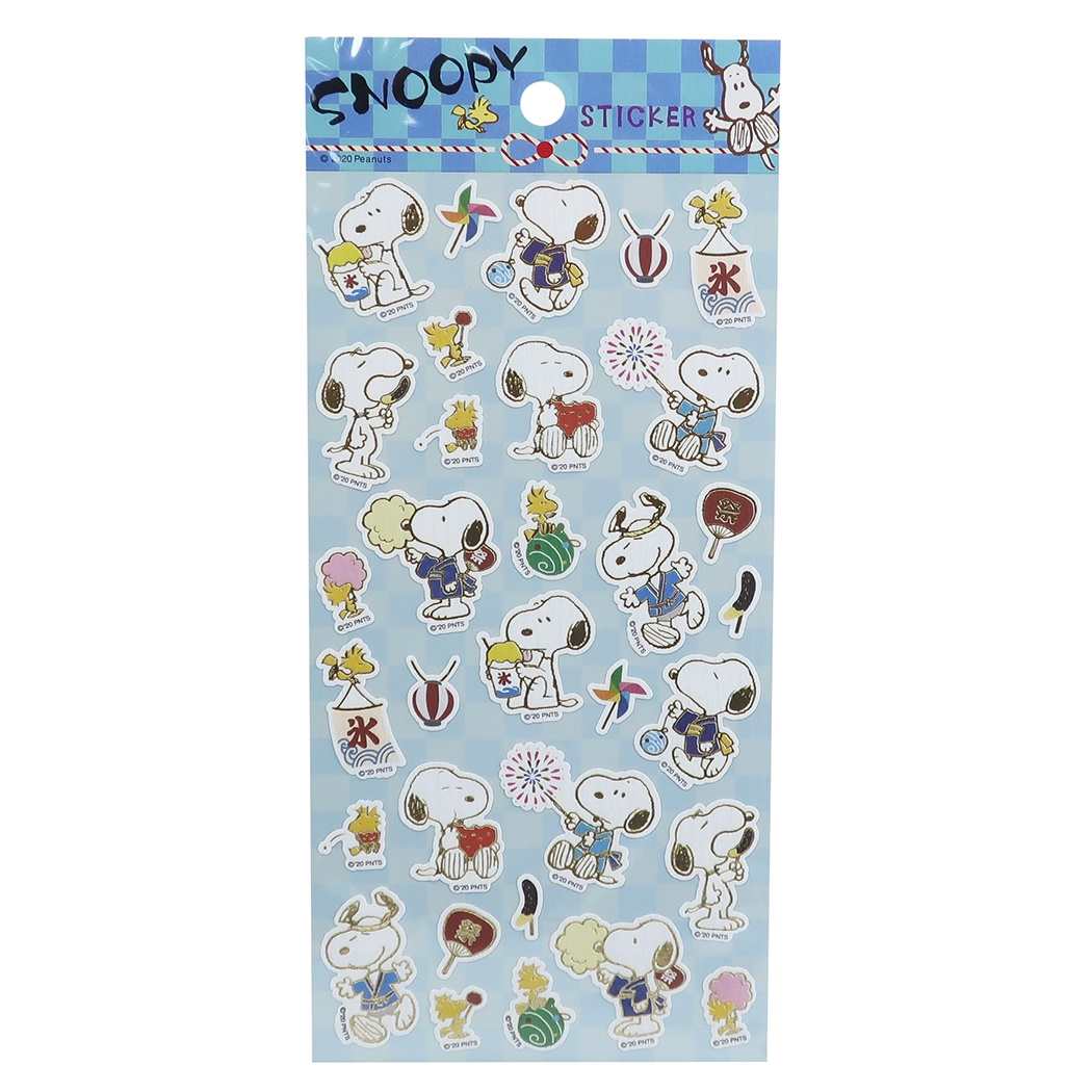 和風 デコ ステッカー スヌーピー シールシート ピーナッツ グッズ 祭り キャラクター プレゼント 男の子 女の子 ギフト