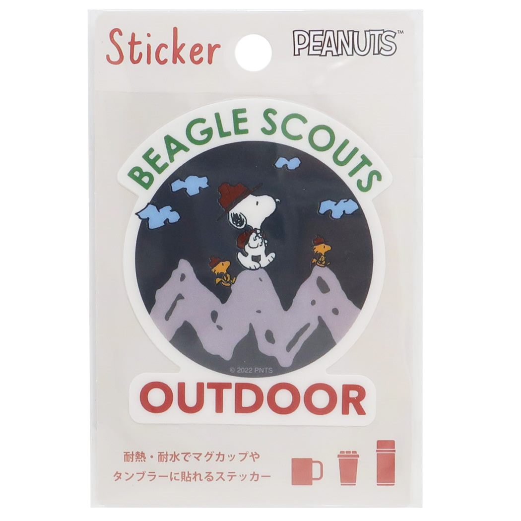 スヌーピー グッズ ビッグシール キャラクター 耐熱耐水ステッカー Beagle scouts プレゼント 男の子 女の子 ギフト
