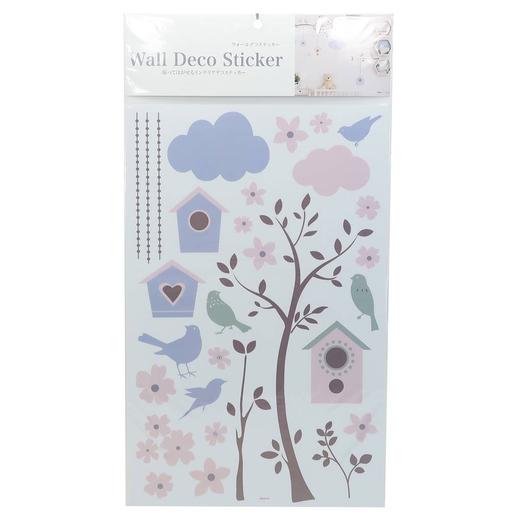 ホームデコシール アートボード ウォールステッカー 鳥と花パステル S&Cコーポレーション プレゼント 男の子 女の子 ギフト