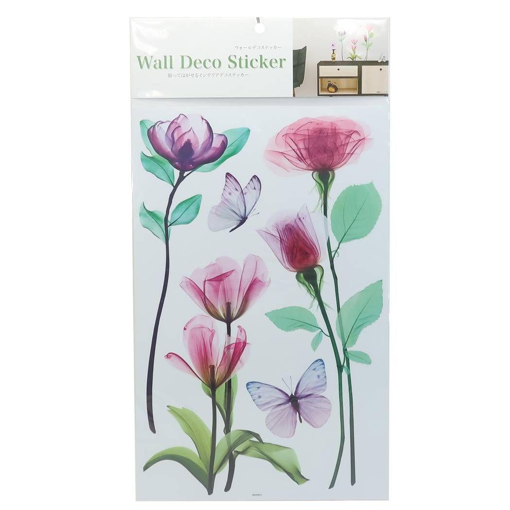ホームデコシール アートボード ウォールステッカー シースルーフラワー S&Cコーポレーション 壁DECO インテリア プレゼント