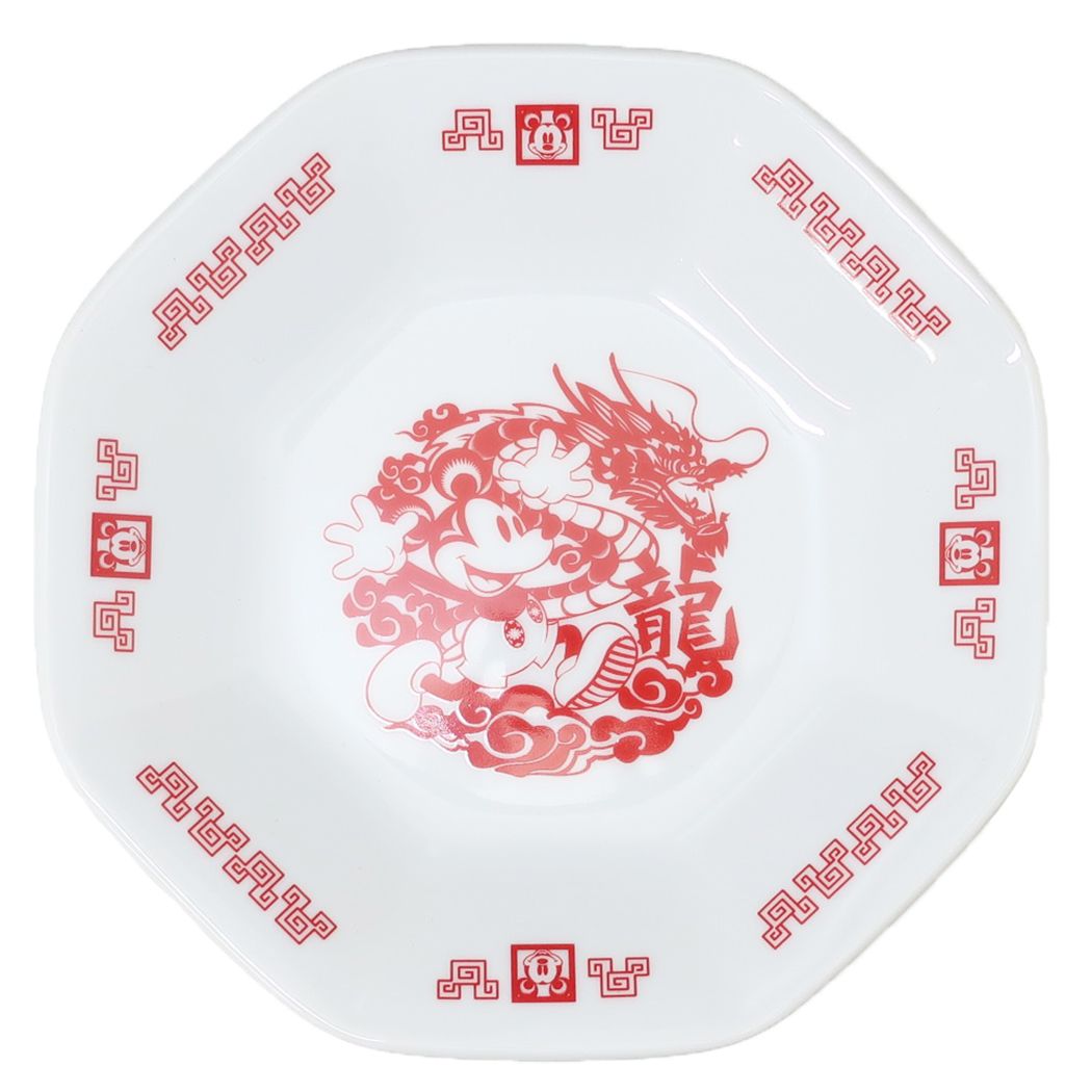 ミッキーマウス 中皿 八角チャーハン皿 おうち中華 ディズニー 三郷陶器 プレゼント 男の子 女の子 ギフト