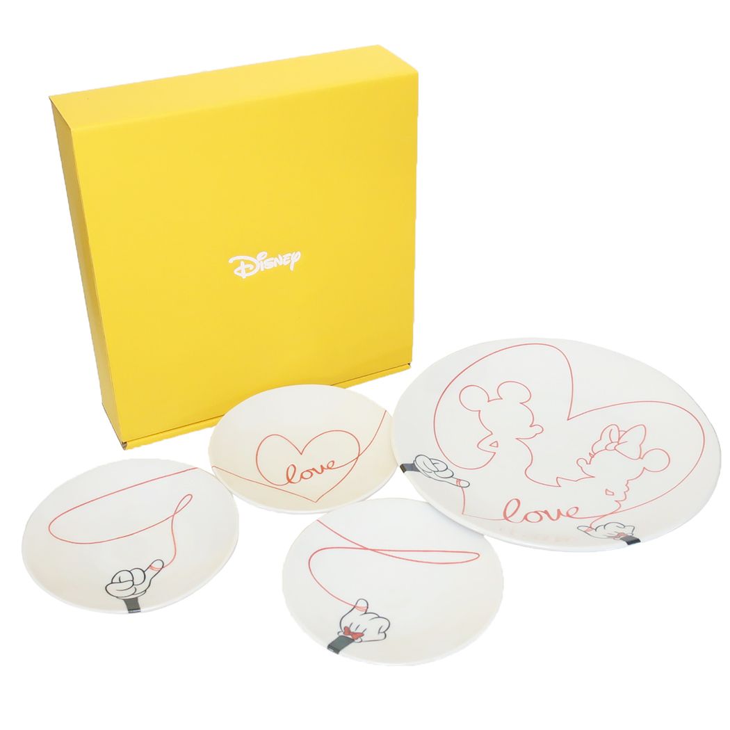 食器セット ミッキーマウス&ミニーマウス 取り分けセット 大皿1枚&中皿3枚セット ディズニー かわいい おしゃれ プレゼントギフト 食器