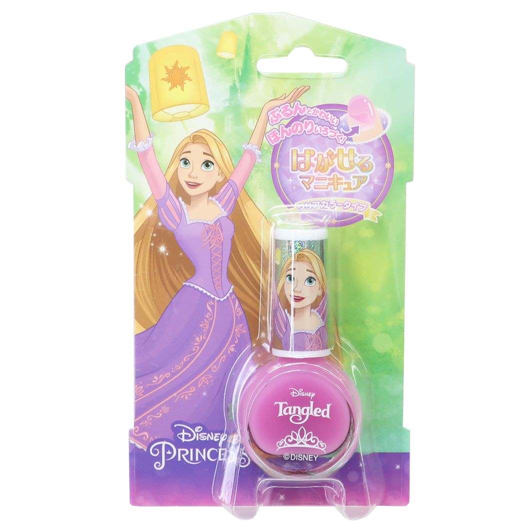 塔の上のラプンツェル グッズ ピールオフネイルアート キャラクター はがせるマニキュア クリアカラーピンク プレゼント 男の子 女の子