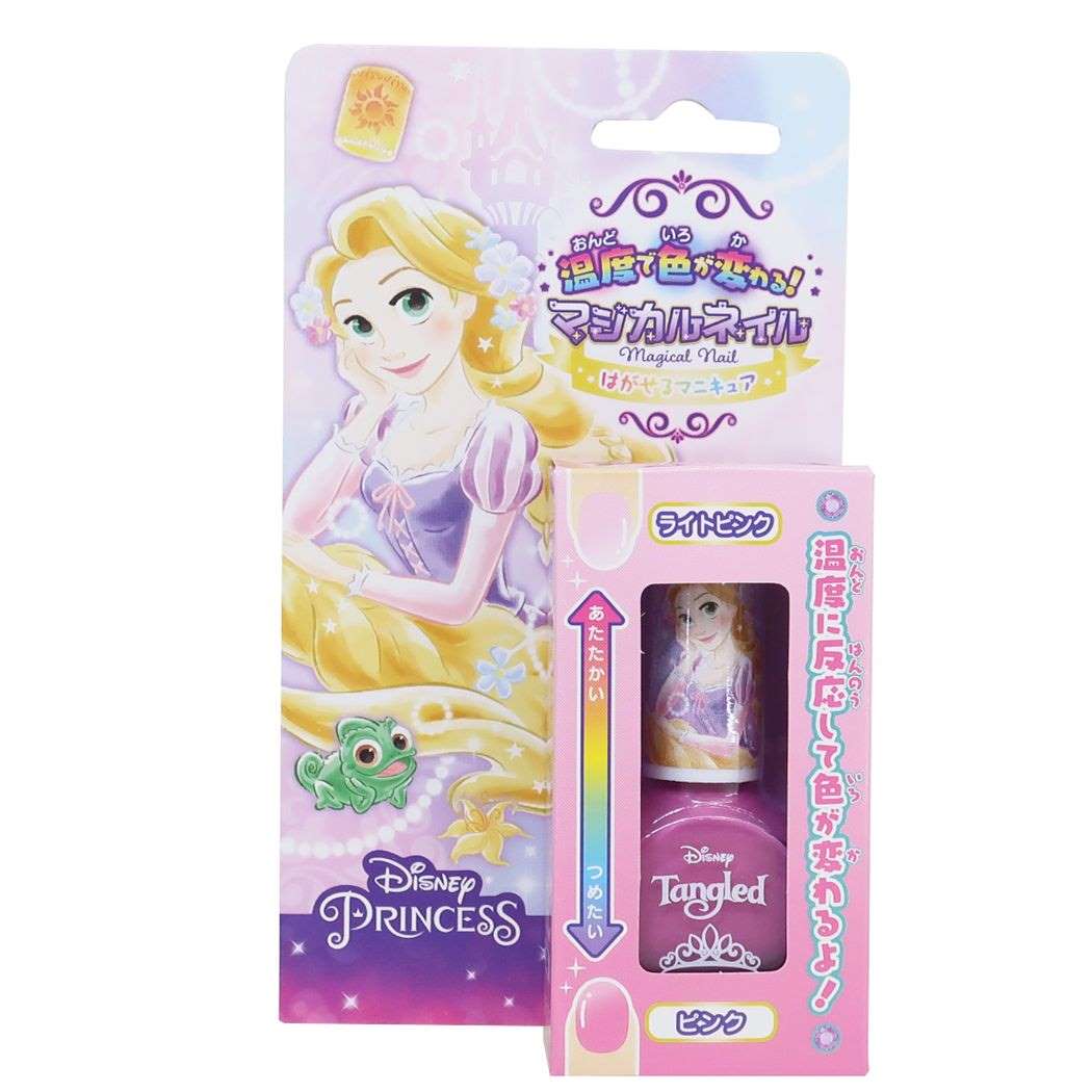 塔の上のラプンツェル ディズニープリンセス キャラクター 温度で色が変わるマジカルネイル はがせるピールオフマニキュア ライトピンク ピンク