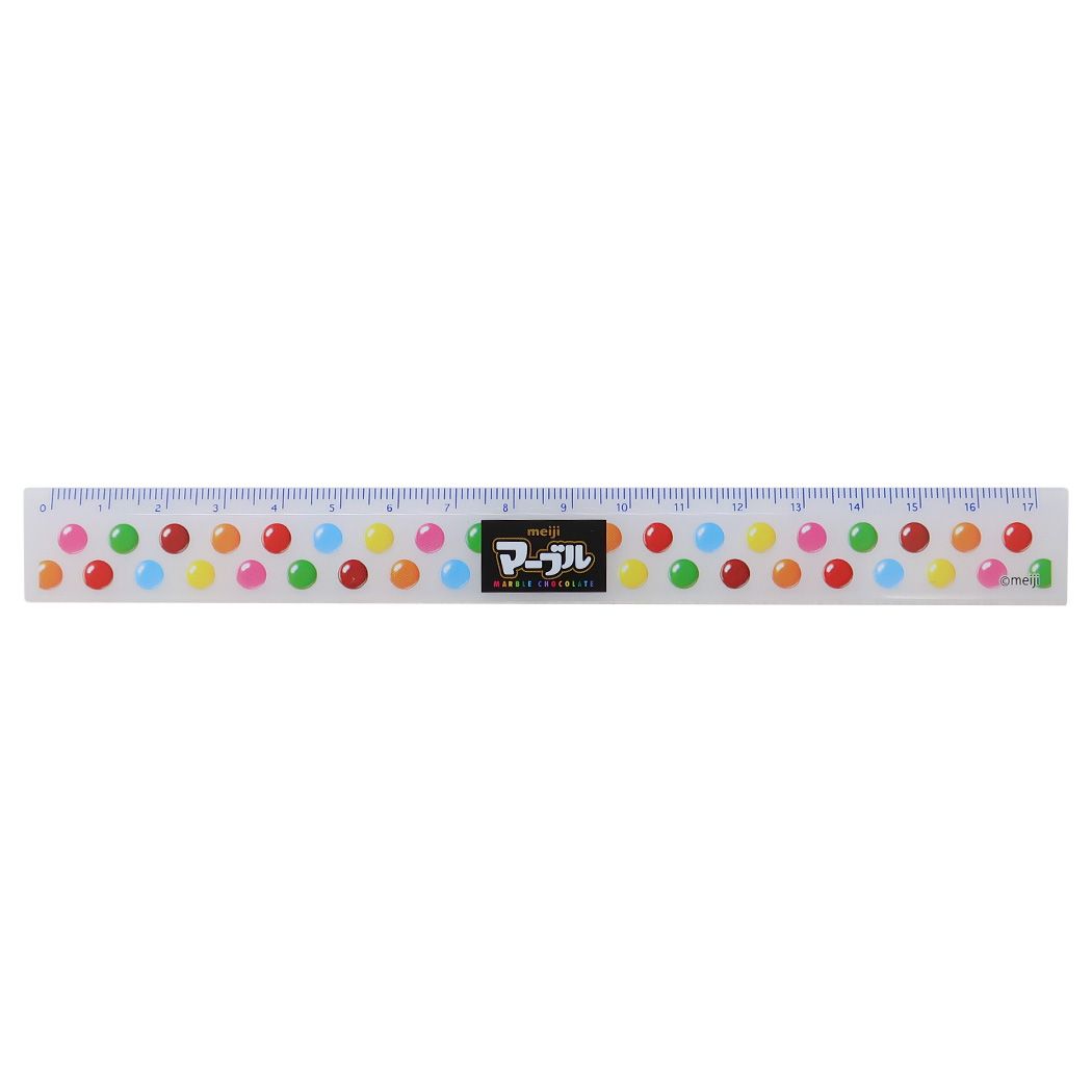 おやつ17cmスリム定規 マーブル 定規 お菓子パッケージ funbox