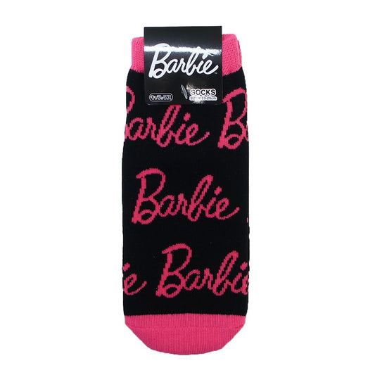 バービー キャラクター 女性用靴下 レディースソックス ロゴピンク Barbie