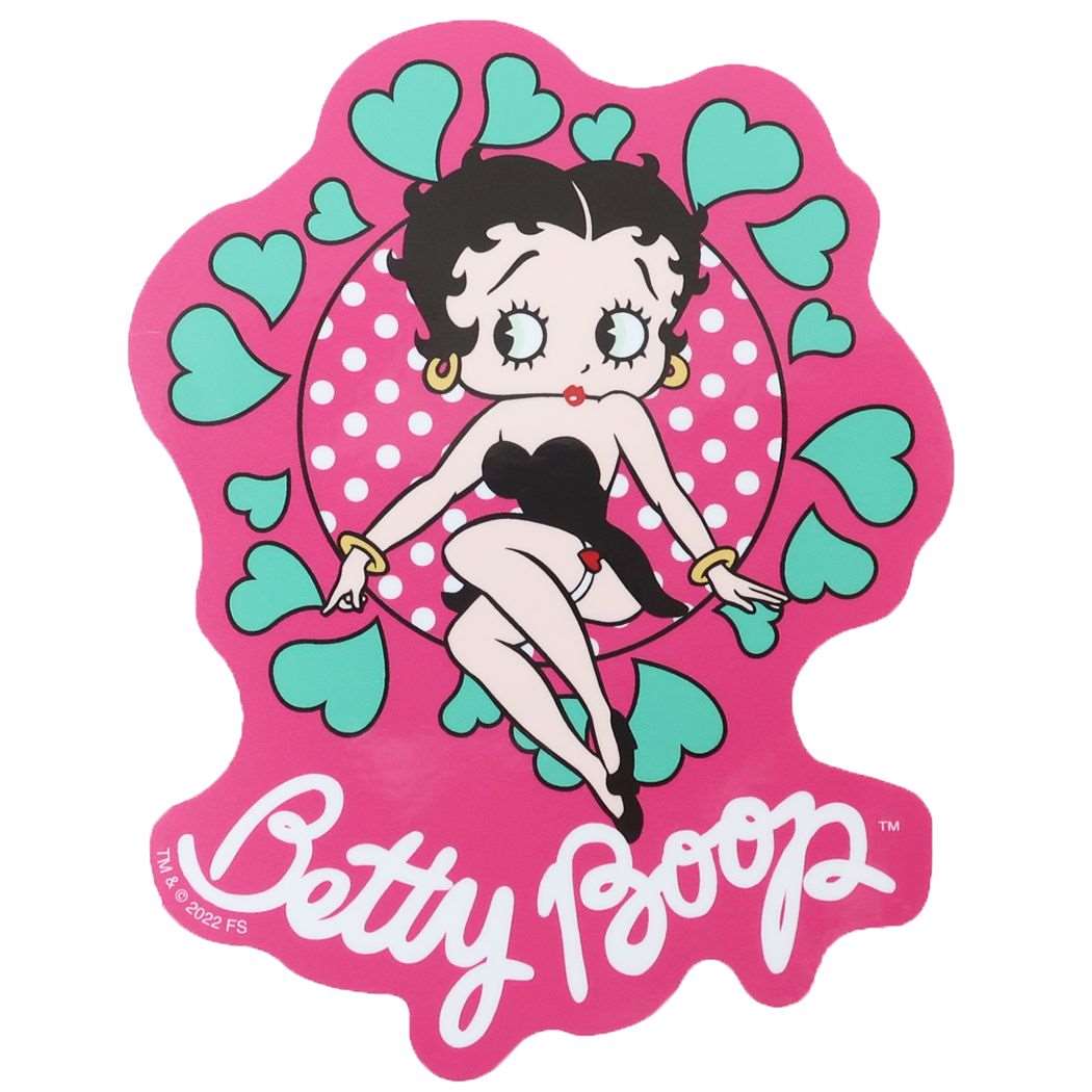 ベティブープ キャラクター ビッグシール アウトドアステッカー ハート BETTY BOOP プレゼント 男の子 女の子 ギフト