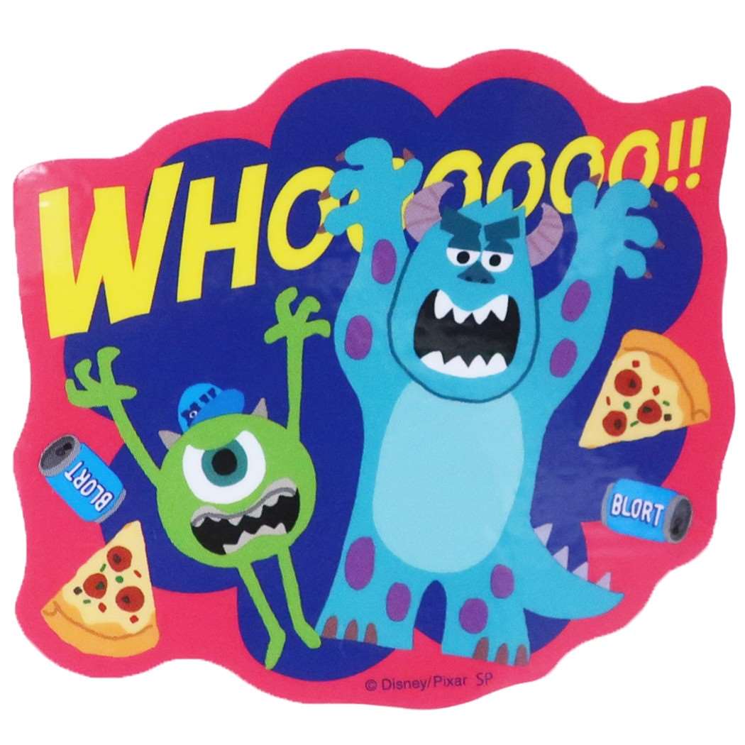 モンスターズインク グッズ ステッカー ディズニー キャラクター ダイカット ビニール ステッカー サリー&マイク WHOOOOO プレゼン