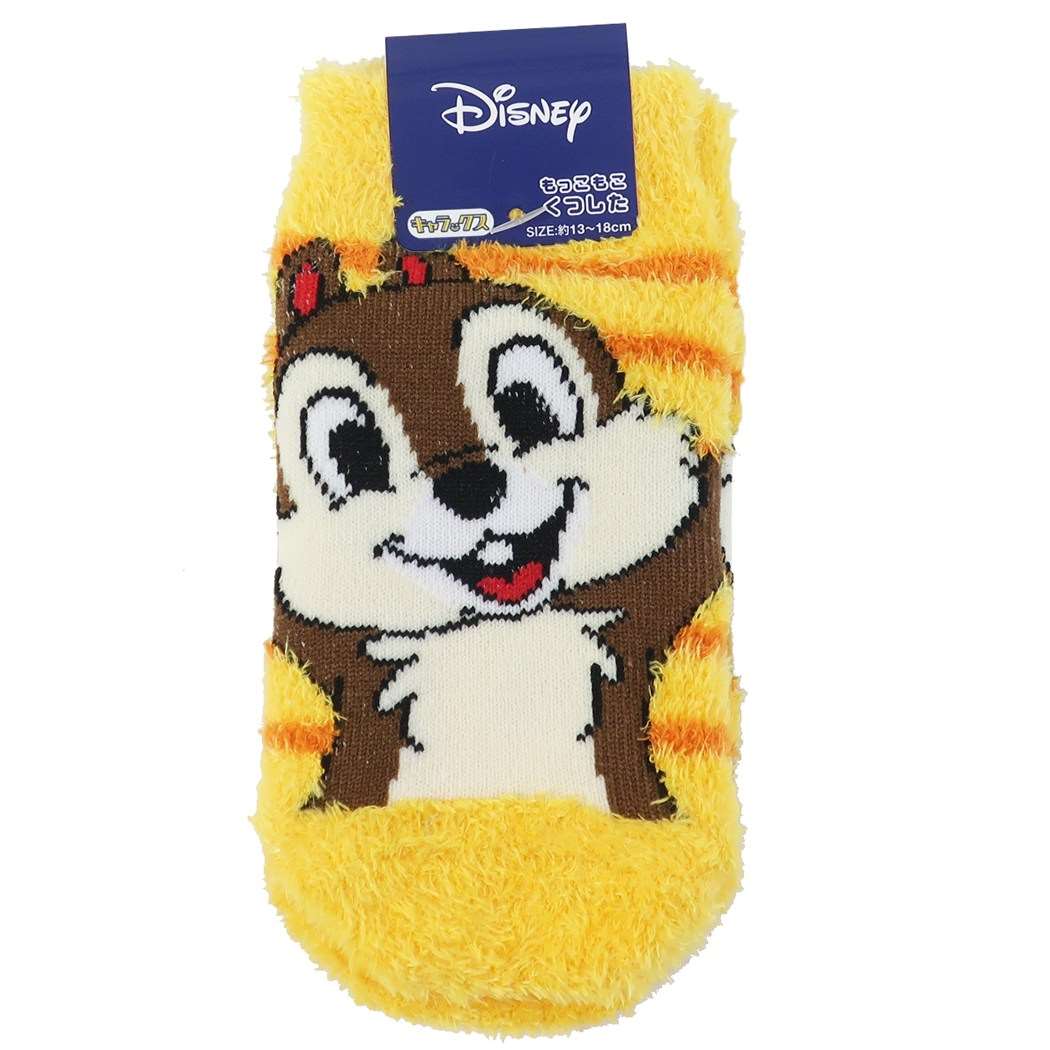 チップ&デール ディズニー キャラクター 子ども用 防寒 室内 靴下 キッズ もこもこ ショートソックス スモールプラネット プレゼント
