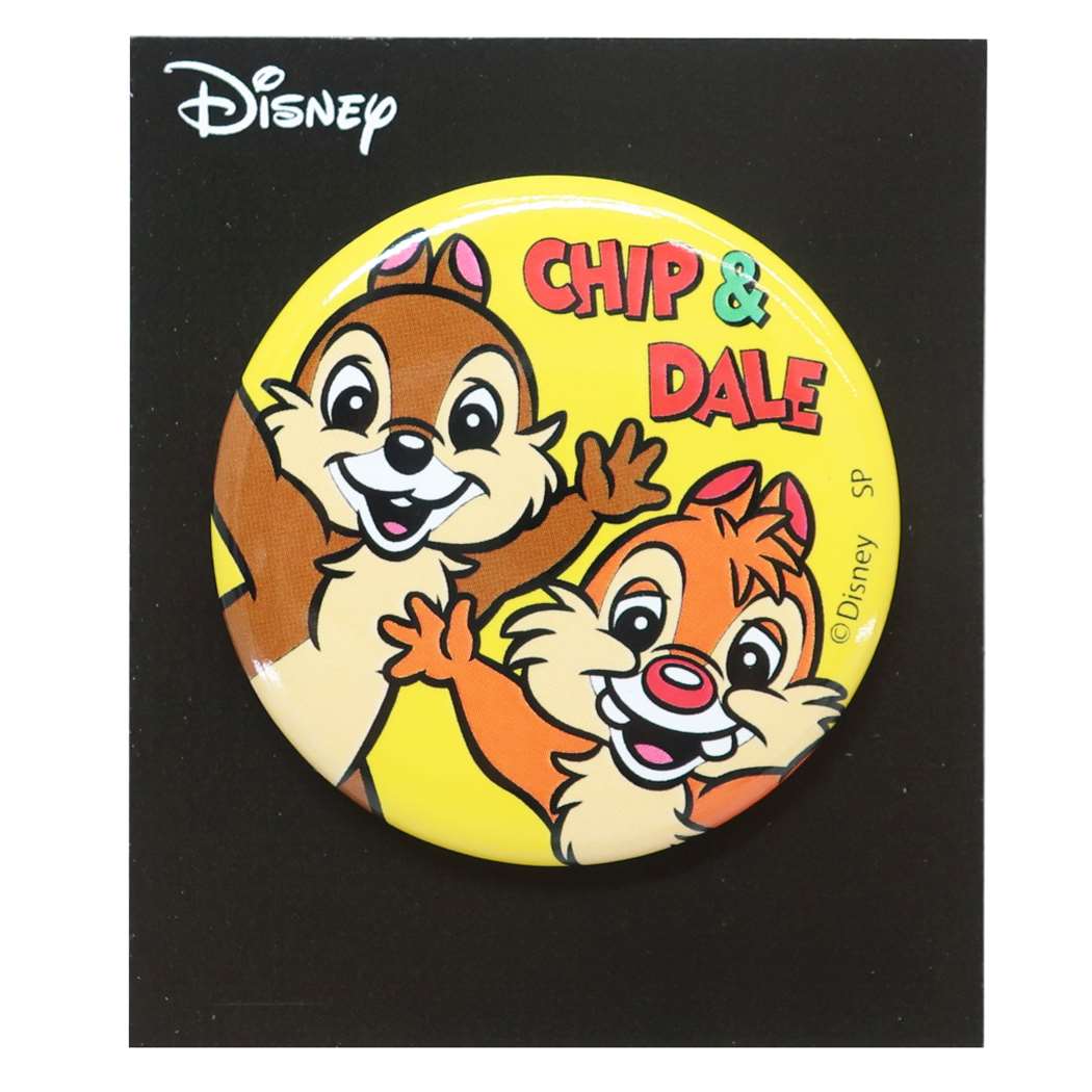 チップ&デール ディズニー キャラクター 缶バッジ カンバッジ ロゴ プレゼント 男の子 女の子 ギフト
