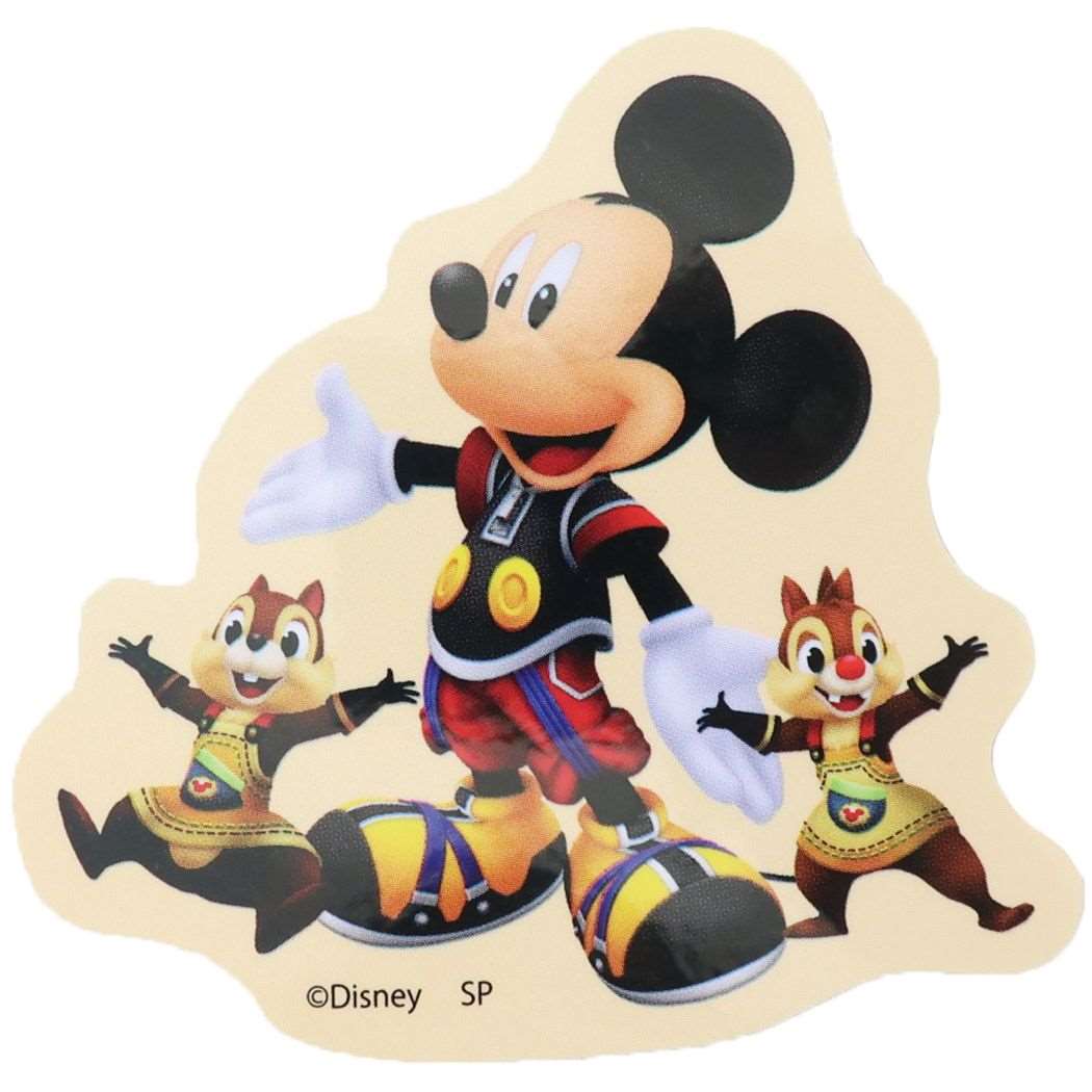 キングダムハーツ ディズニー キャラクター ビッグシール ダイカットビニールステッカー 王様とチップ&デール プレゼント 男の子 女の