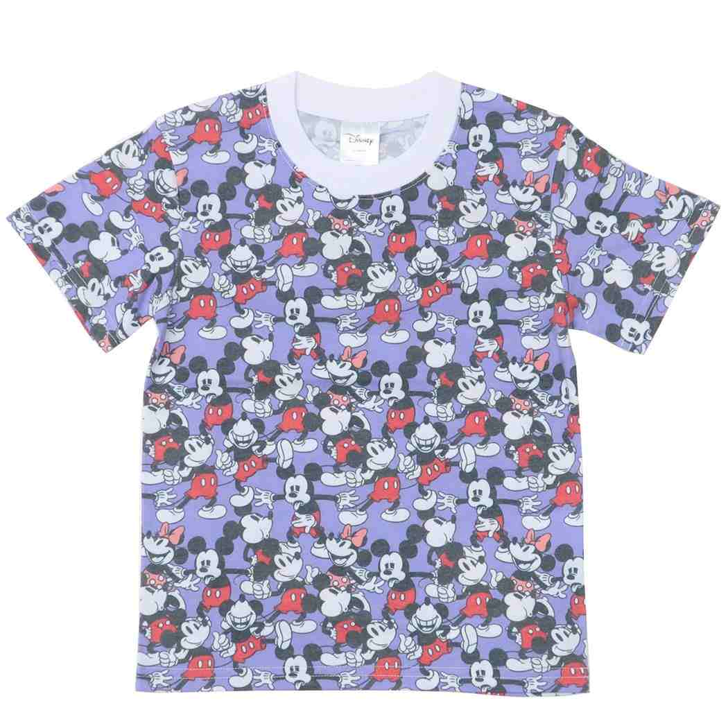 ミッキーマウス&ミニーマウス 子供用Tシャツ キッズT-SHIRTS いっぱい パターン キッズ120 ディズニー スモールプラネット