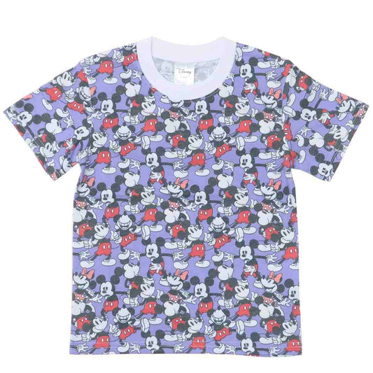 ミッキーマウス＆ミニーマウス 子供用Tシャツ キッズT-SHIRTS いっぱい パターン キッズ120 ディズニー スモールプラネット