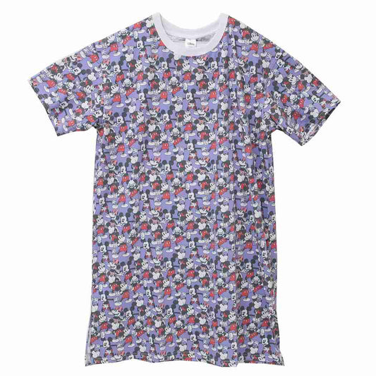 ミッキーマウス＆ミニーマウス ディズニー キャラクター Tシャツ ロング T-SHIRTS いっぱい パターン