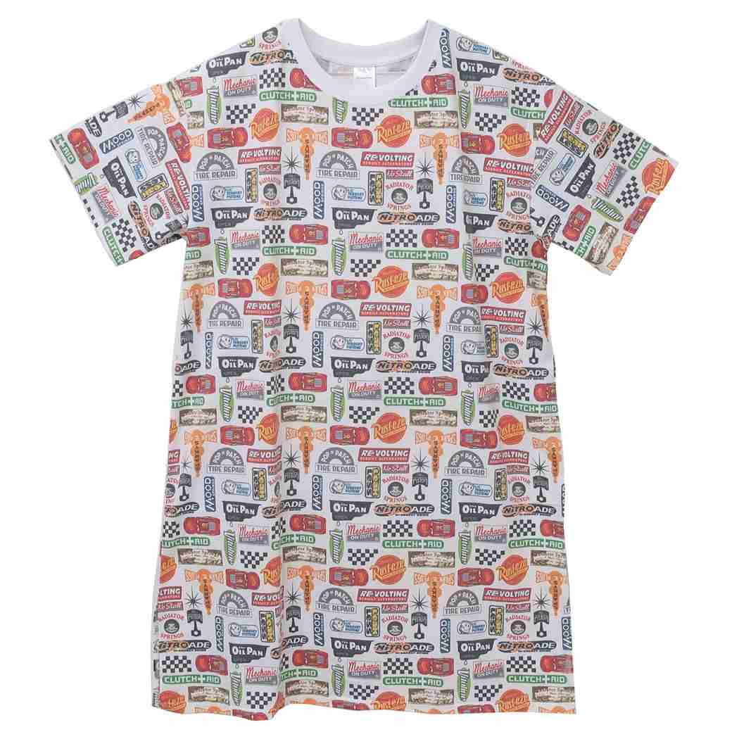 カーズ キャラクター Tシャツ ロング T-SHIRTS ロゴ パターン ディズニー