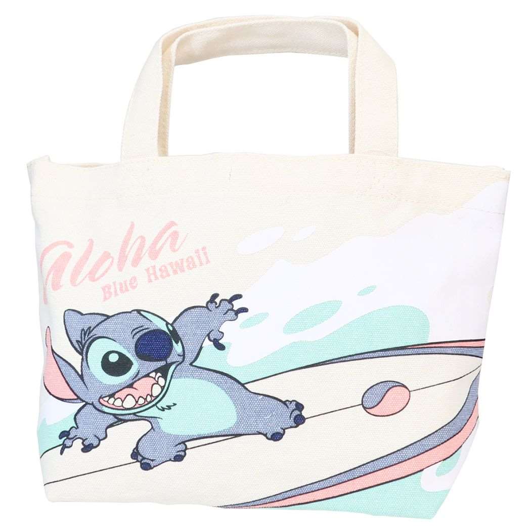 リロ&スティッチ ディズニー キャラクター ランチバッグ マチ付バッグ サーフィン