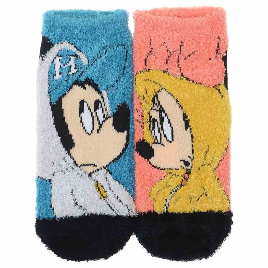ミッキーマウス グッズ もこもこソックス キャラクター もっこもこ靴下 ペア