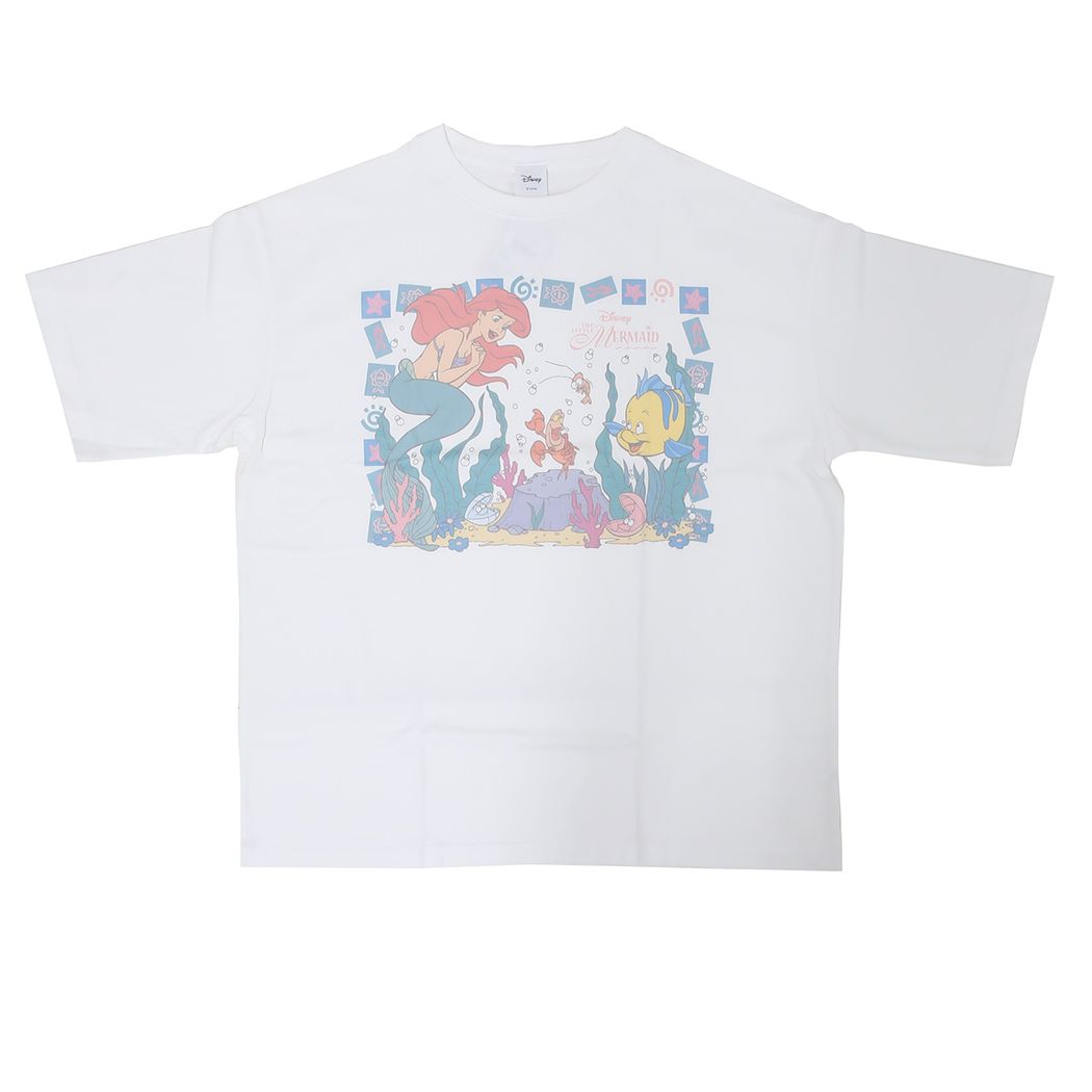 リトルマーメイド レディースTシャツ Tシャツ WH ディズニープリンセス キャラクター