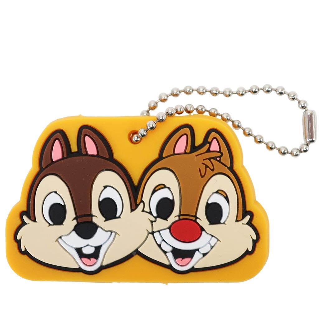 チップ&デール ディズニー グッズ キーカバー ラバー キーキャップ フェイス オレンジ スモールプラネット プレゼント 男の子 女の