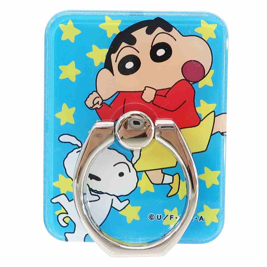 クレヨンしんちゃん アニメキャラクター スマートフォンリング スマホアクセ しんのすけとシロ プレゼント 男の子 女の子 ギフト